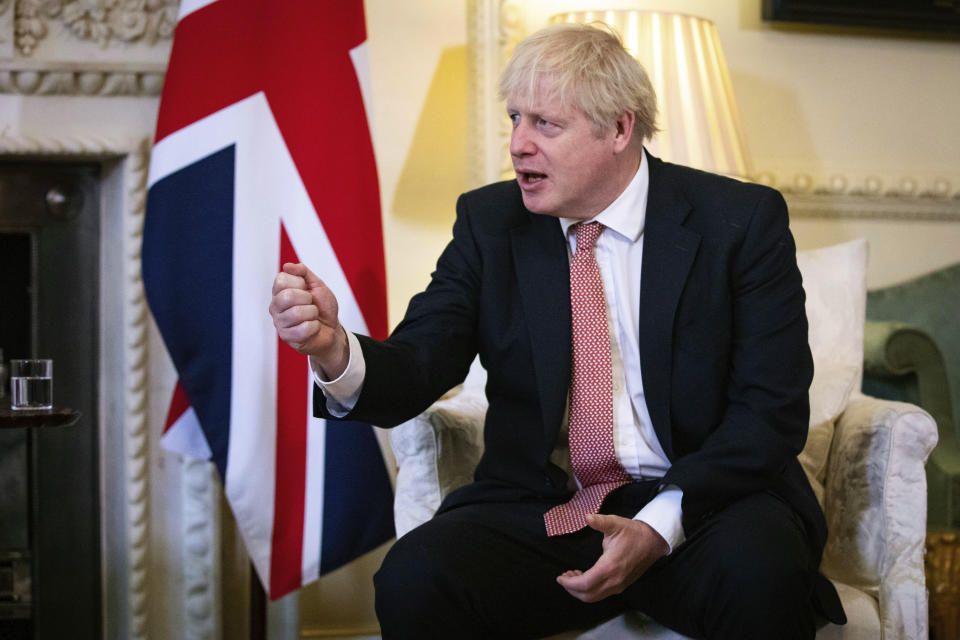 Boris Johnson underlined that a deal was better for both sides. Photo: Aaron Chown/Pool Photo via AP