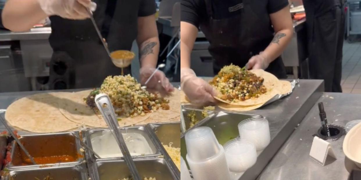 tiktok chipotle burrito