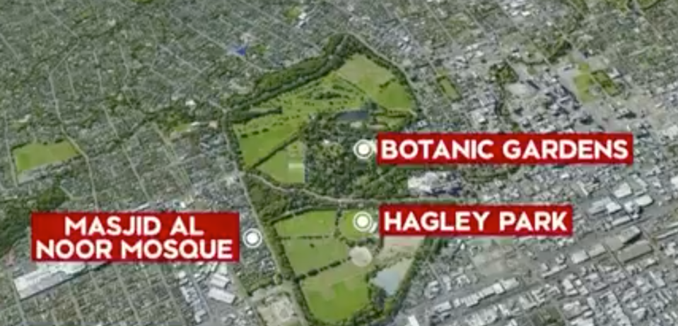 Two mosques near Hagley Park were attacked. Source: 7 News