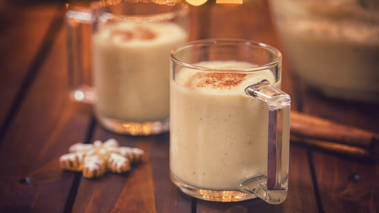 two glasses of eggnog