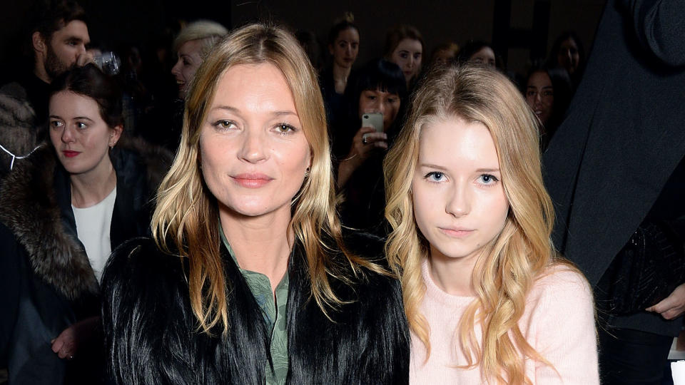 Lottie Moss said her career in modelling has involved being in the shadow of her half-sister Kate. (Getty)