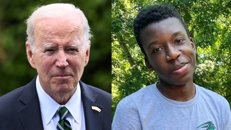 President Joe Biden invited 16-year-old Ralph Yarl to the White House while speaking to the teen and his family on Monday. (Photo: Getty Images/AP)