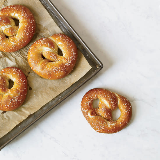 <p>These chewy pretzels from chef Hans Rockenwagner develop a shiny, professional-looking crust as they bake.</p>