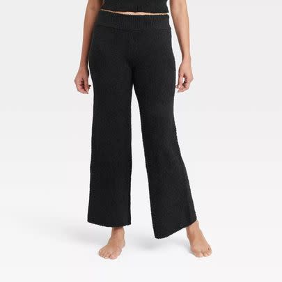 A pair of wide-legged lounge pants