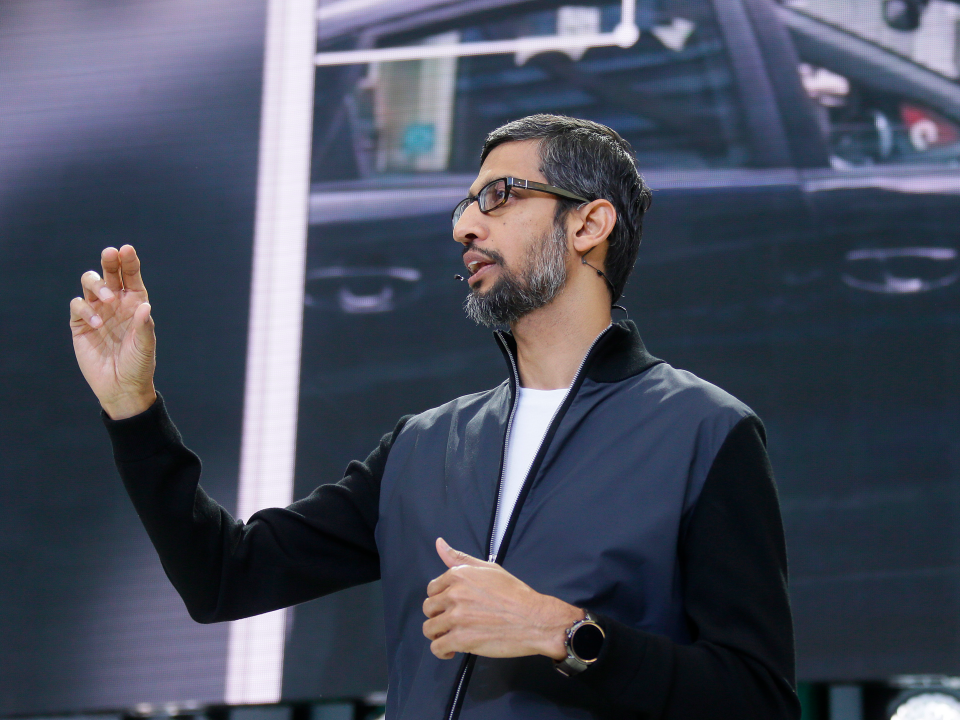 google ceo sundar pichai at google i/o 2017