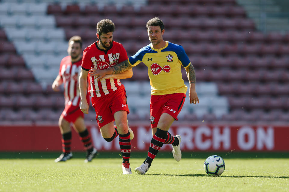 Wayne Bridge in action at St Marys Stadium  (Tom Shaw/NatWest)