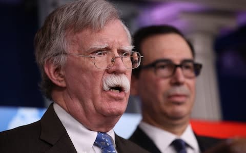 National Security Advisor John Bolton (L) and Treasury Secretary Steve Mnuchin - Credit: Getty