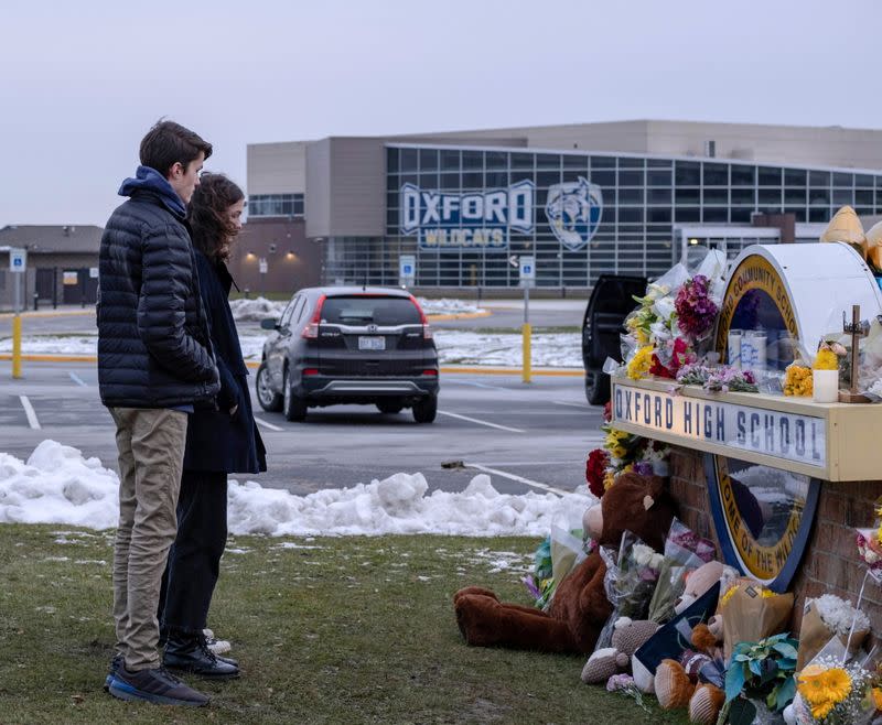 Aftermath of shooting at Oxford High School in Michigan