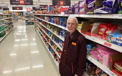 Reg Buttress Sainsbury's oldest worker died - Credit: Wales news service