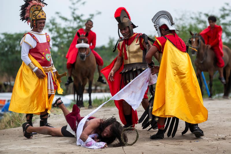 Crucifixion during Good Friday in Philippines