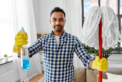   <span class="attribution"><a class="link " href="https://www.shutterstock.com/image-photo/cleaning-housework-housekeeping-concept-indian-man-1448510711" rel="nofollow noopener" target="_blank" data-ylk="slk:Syda Productions/Shutterstock;elm:context_link;itc:0;sec:content-canvas">Syda Productions/Shutterstock</a></span>