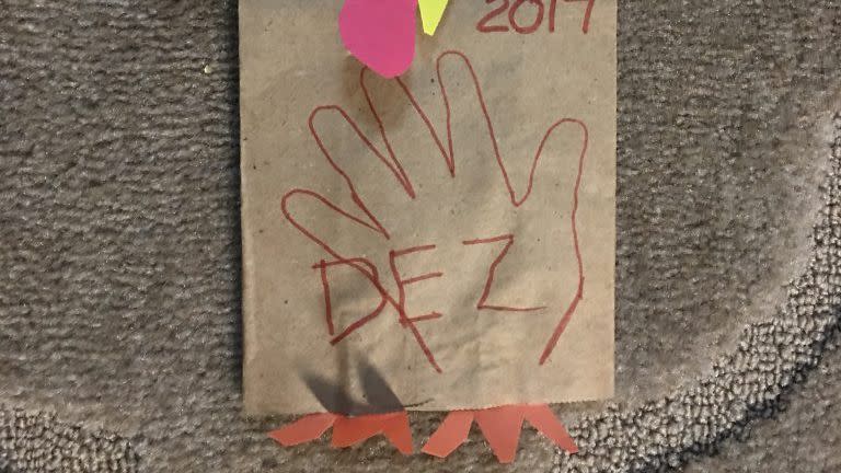 paper bag hand turkey