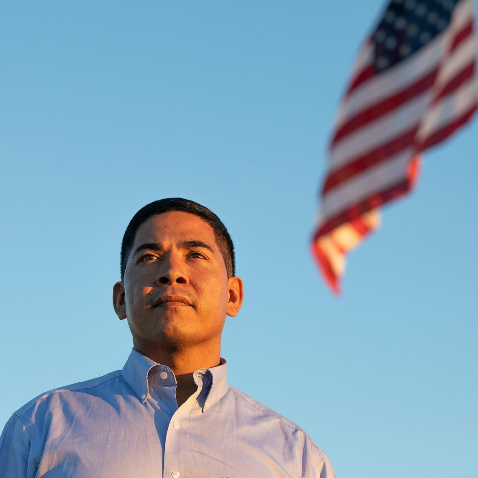 Rudy Soto, a veteran of the U.S. Army National Guard, is the son of Mexican immigrants and a member of the Shoshone Bannock Tribes of the Fort Hall Reservation. He could become the first Latino and first Native American Congressman elected to represent Idaho. (Rudy for Congress)