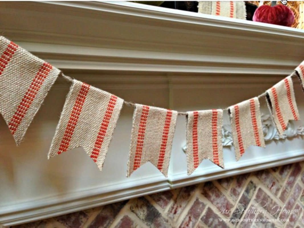 <p>Our Southern Home</p><p>This clever project can be found at <a href="http://www.oursouthernhomesc.com/2014/09/fall-mantel-and-a-craft-project.html" rel="nofollow noopener" target="_blank" data-ylk="slk:Our Southern Home;elm:context_link;itc:0;sec:content-canvas" class="link rapid-noclick-resp">Our Southern Home</a>.</p>