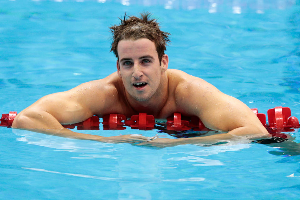 LONDON, ENGLAND - AUGUST 01: James Magnussen of Australia reacts after he finished second in the Men's 100m Freestyle on Day 5 of the London 2012 Olympic Games at the Aquatics Centre on August 1, 2012 in London, England. (Photo by Adam Pretty/Getty Images)