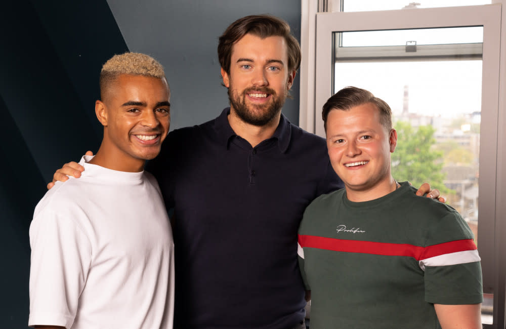 Layton Williams, Jack Whitehall, Charlie Wernham (c) Gary Moyes credit:Bang Showbiz