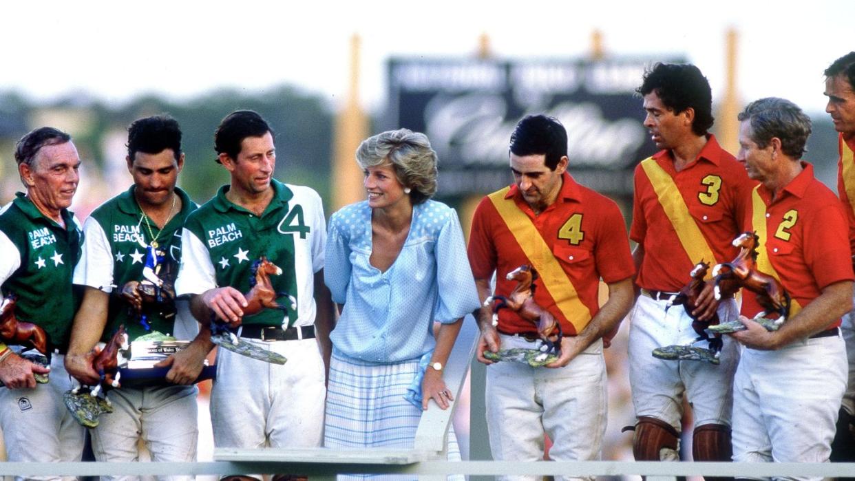 royal couple at polo match