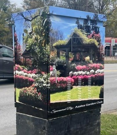 Traffic boxes in Tyler highlighting the Beauty and the Box program