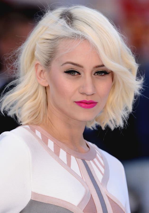 Kimberly Wyatt sported matte pink lips at the <a href="http://uk.lifestyle.yahoo.com/photos/star-trek-into-darkness-red-carpet-fashion-premiere-pictures-slideshow/" data-ylk="slk:Star Trek Into Darkness;elm:context_link;itc:0;sec:content-canvas;outcm:mb_qualified_link;_E:mb_qualified_link;ct:story;" class="link  yahoo-link">Star Trek Into Darkness</a> London premiere. <br><br>[Rex]