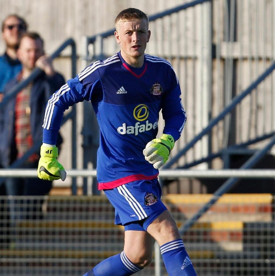 Jordan Pickford makes his senior debut for Darlington - REUTERS