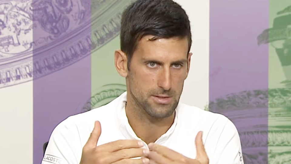 Novak Djokovic says it is unfair for unvaccinated Americans to play the US Open, but not overseas players.