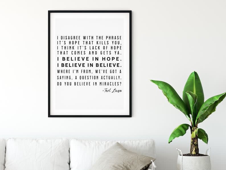 1) Believe Quote Wall Art