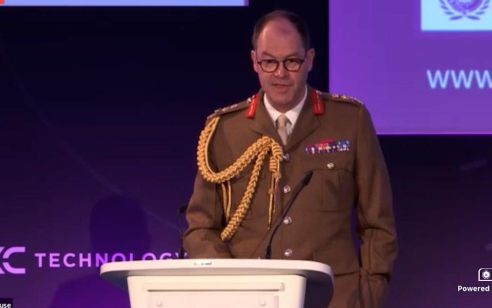 General Sir Patrick Sanders speaks at the RUSI conference - RUSI/PA