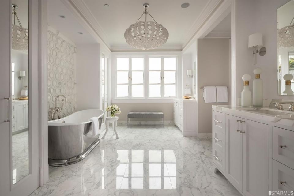 <div class="inline-image__caption"><p>As a child, you dreamed of the day when you’d have a marbled bathroom all in white to call your very own. It’s time to open your eyes and realize that dreams do come true (though they also come with a sizable price tag).</p></div> <div class="inline-image__credit">Trulia</div>