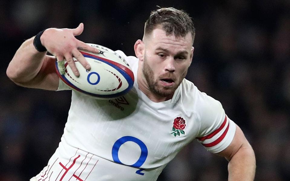 Luke Cowan-Dickie of England is tackled by Jordie Barrett of New Zealand at Twickenham in November 2022 - England’s front-row options for the Rugby World Cup - Shutterstock/Matt Impey