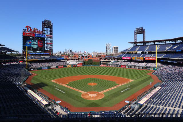 <p>Rich Graessle/Icon Sportswire via Getty </p> Citizen's Bank Park in Philadelphia photographed in 2020