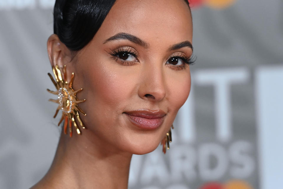 LONDON, ENGLAND - FEBRUARY 11: (EDITORIAL USE ONLY) Maya Jama attends The BRIT Awards 2023 at The O2 Arena on February 11, 2023 in London, England. (Photo by Dave J Hogan/Getty Images)