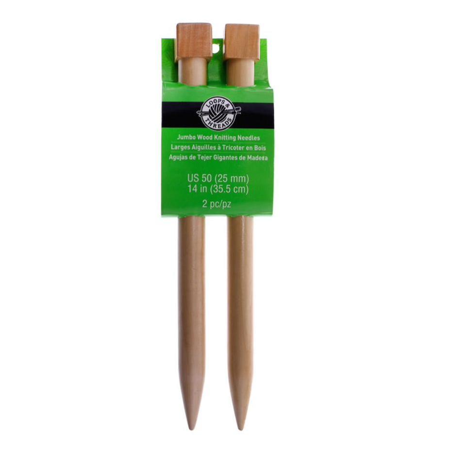 7) Jumbo Wood Knitting Needles