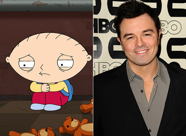 MacFarlane also provides the voice of Stewie on "Family Guy."