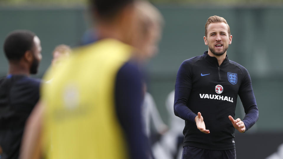 Main man: England’s Harry Kane was in fine form in the group opener