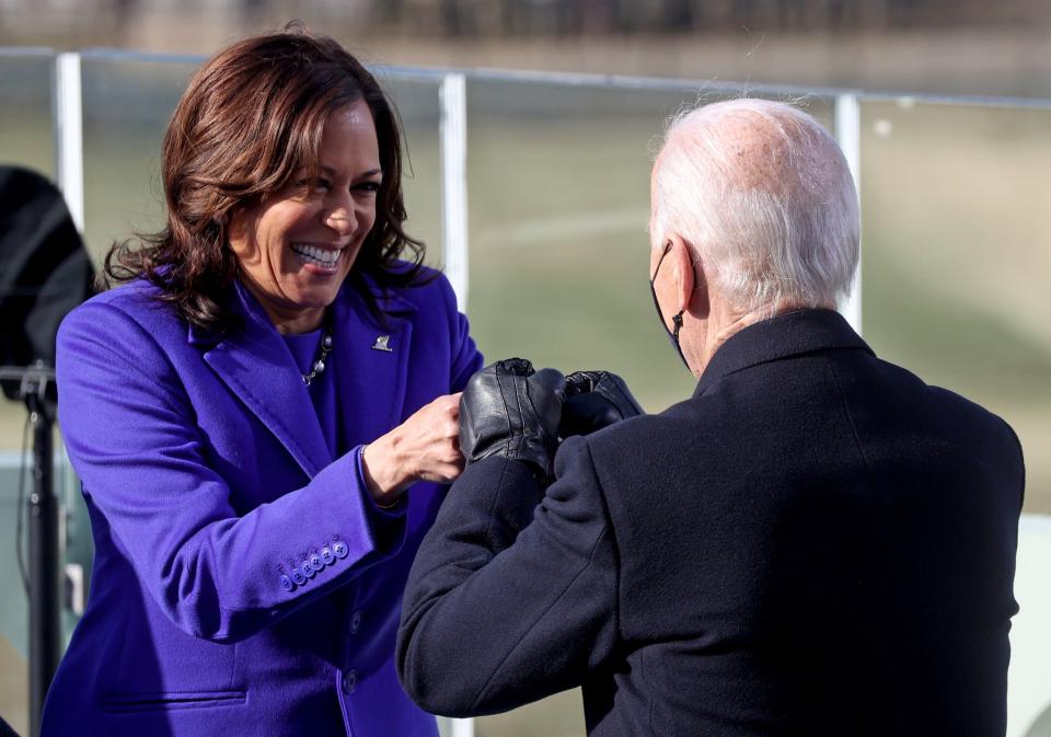 <h1 class="title">Joe Biden Sworn In As 46th President Of The United States At U.S. Capitol Inauguration Ceremony</h1><cite class="credit">Pool/Getty Images</cite>