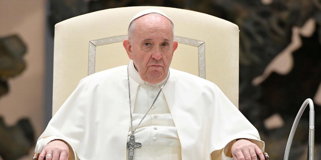 Pope Francis attends the weekly general audience in Aula Paolo VI at the Vatican, October 28, 2020. .JPG