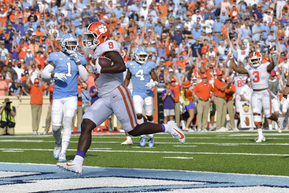 Some Clemson fans were not pleased after being targeted on the UNC video board Saturday. (Getty)