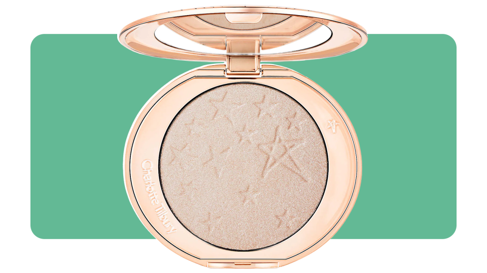 Treat your makeup look to a glow with the Charlotte Tilbury Hollywood Glow Glide Face Architect Highlighter.