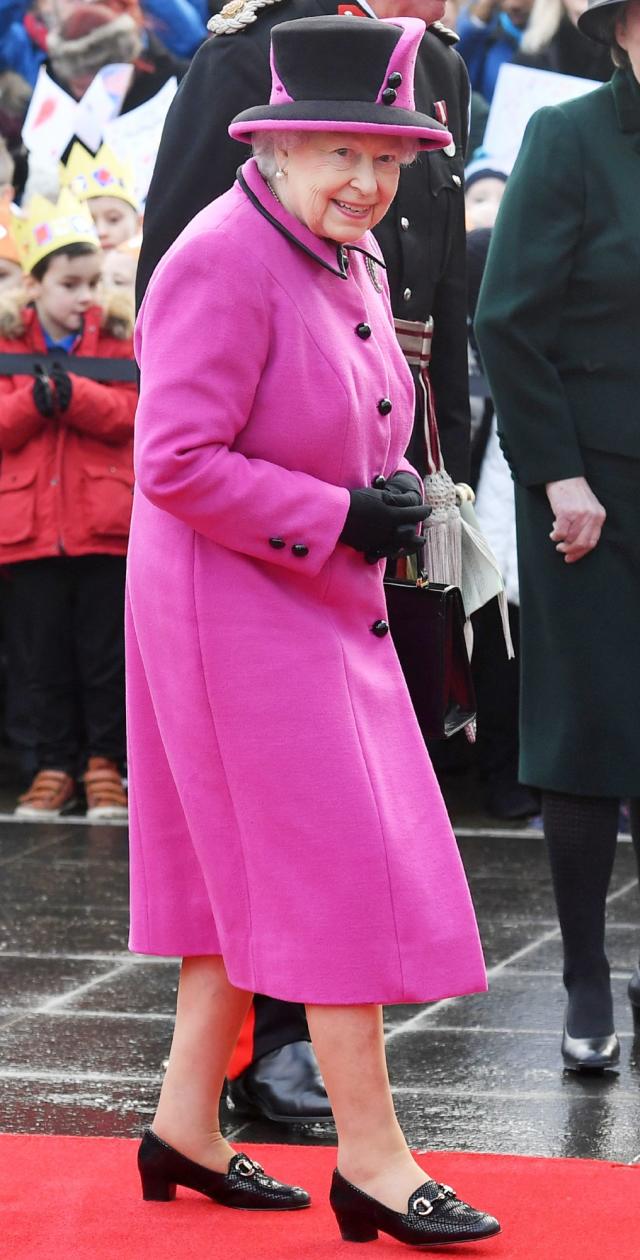 Queen Elizabeth II,glowed in a bright pink coat and floral dress at Royal  Windsor Cup Polo , 24 Jun 2019🌸 #queen #queenelizabeth #eliz