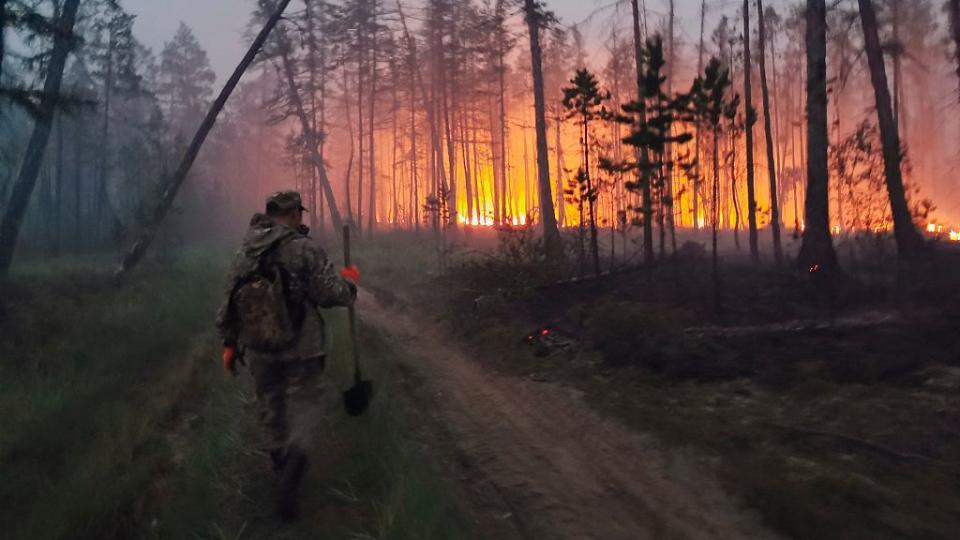 Oberhalb des Polarkreises in Russland toben schwere Waldbrände (Bild: Euronews)