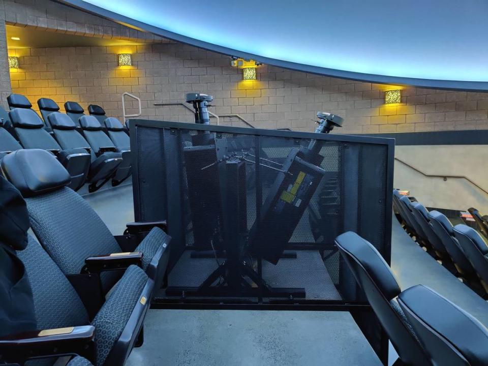 The Columbia Basin College planetarium, now called the CPCCo Planetarium, has reopened with a new projector in its center that doubles the resolution on its domw