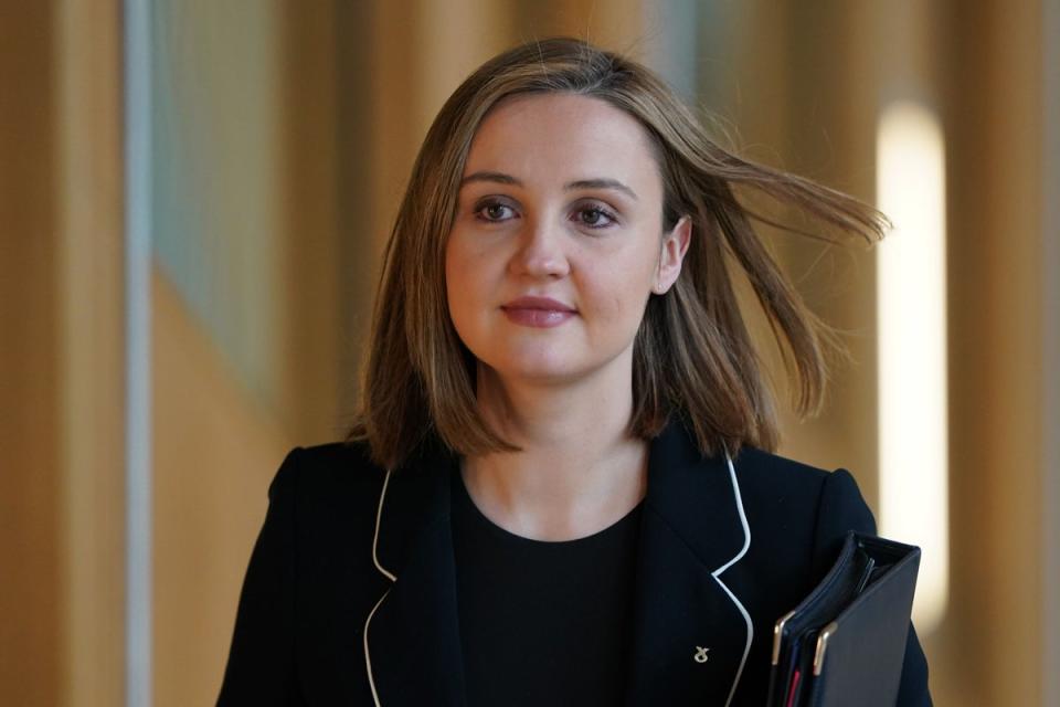 Mairi McAllan confirmed on Thursday the Scottish Government is scrapping a key climate change target because it will not be achieved (Andrew Milligan/PA) (PA Wire)