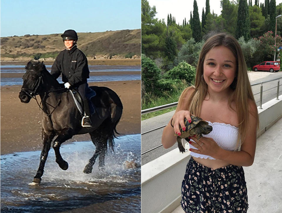 Ellie's family described the keen horse rider as "a kind, caring young lady with a wonderful, fun personality". (Pictures: PA)