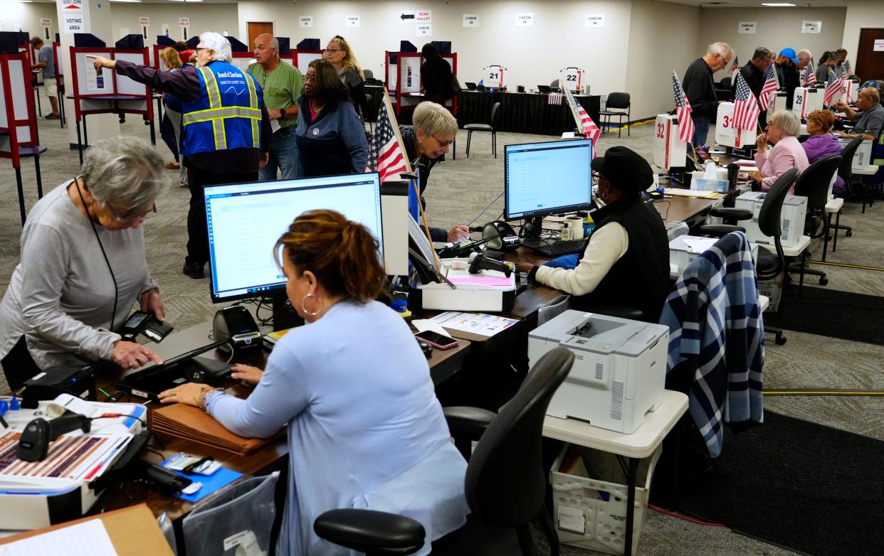 Early voting at the Hamliton County Board of Elections in Norwood.