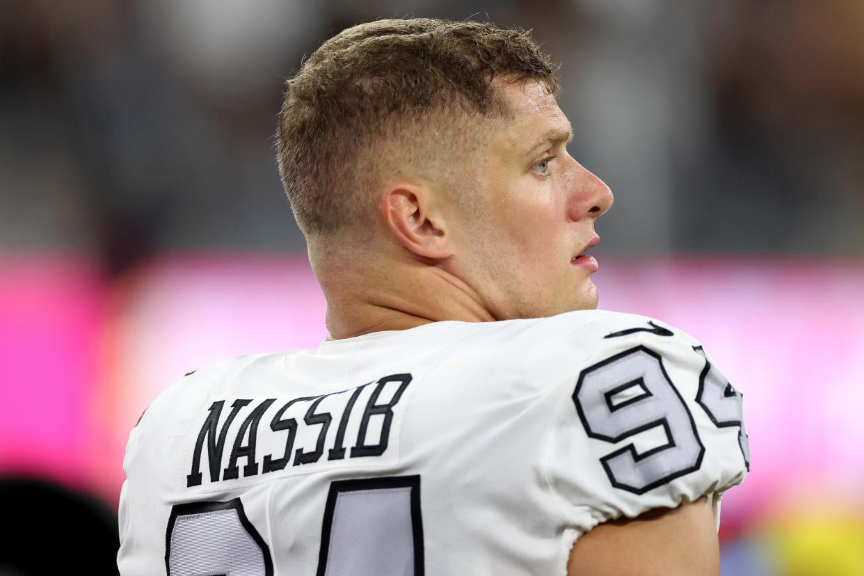 Carl Nassib #94 (Harry How / Getty Images)