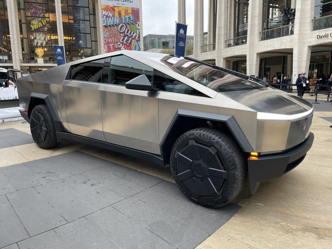 Cybertruck by Tesla at Lincoln Center in New York City.