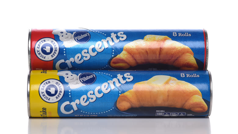 tubes of Pillsbury crescent rolls