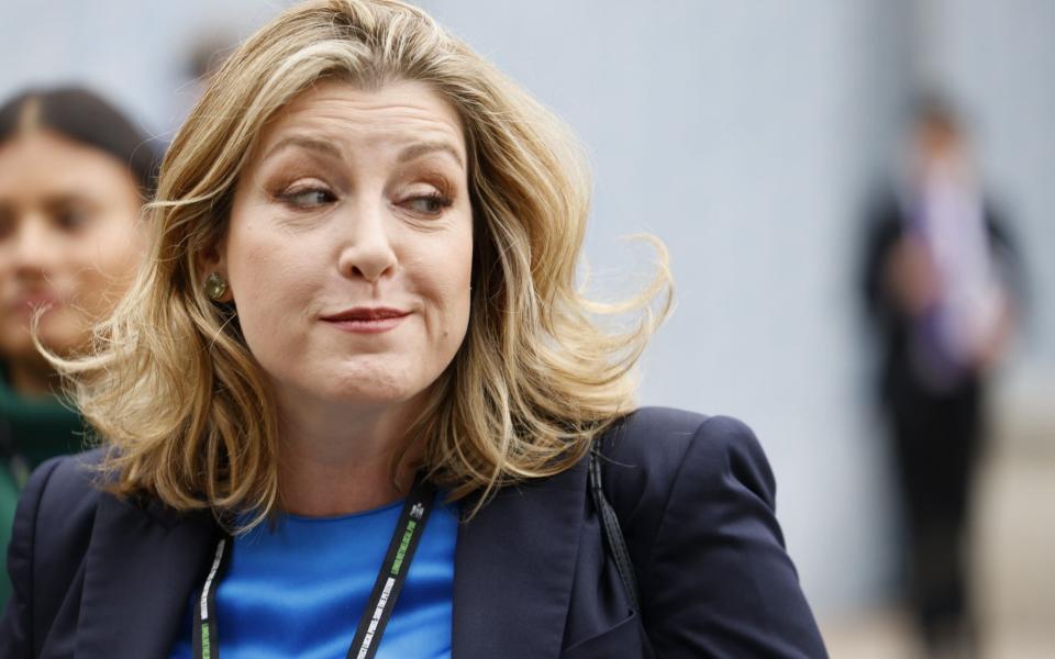 Penny Mordaunt is pictured at Conservative Party conference in Birmingham today - Geoff Pugh for The Telegraph