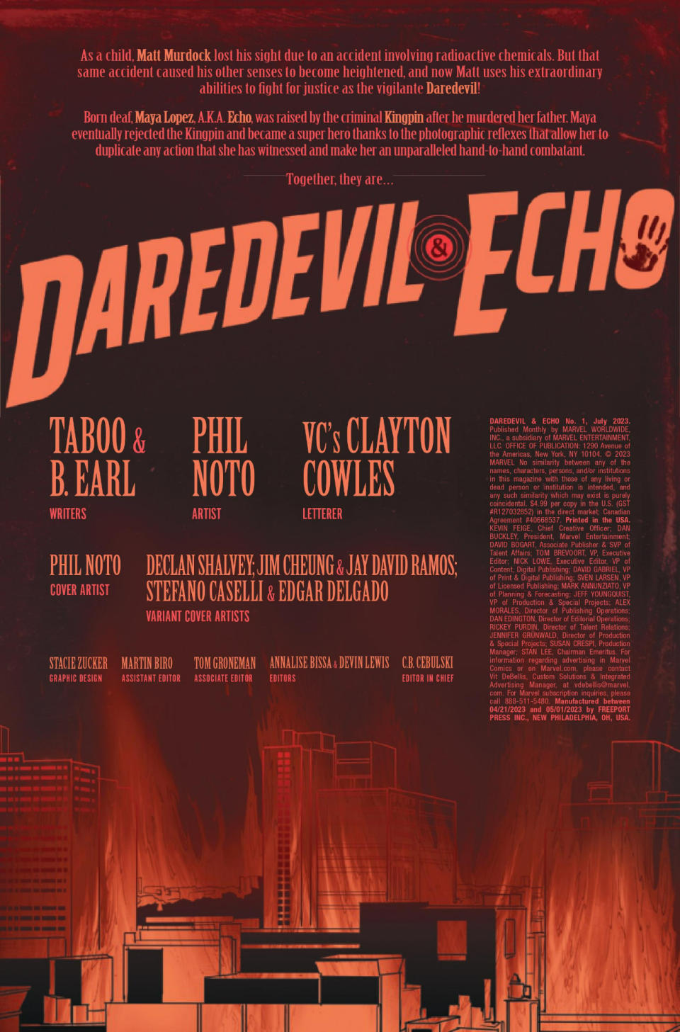 Pages from Daredevil & Echo #1.