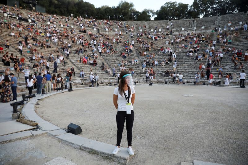 FILE PHOTO: Ancient Greek drama performed amid the coronavirus disease (COVID-19) outbreak in Epidaurus